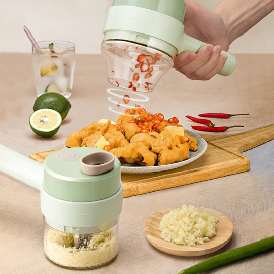 Coupe-légumes électrique sans fil avec accessoire brosse