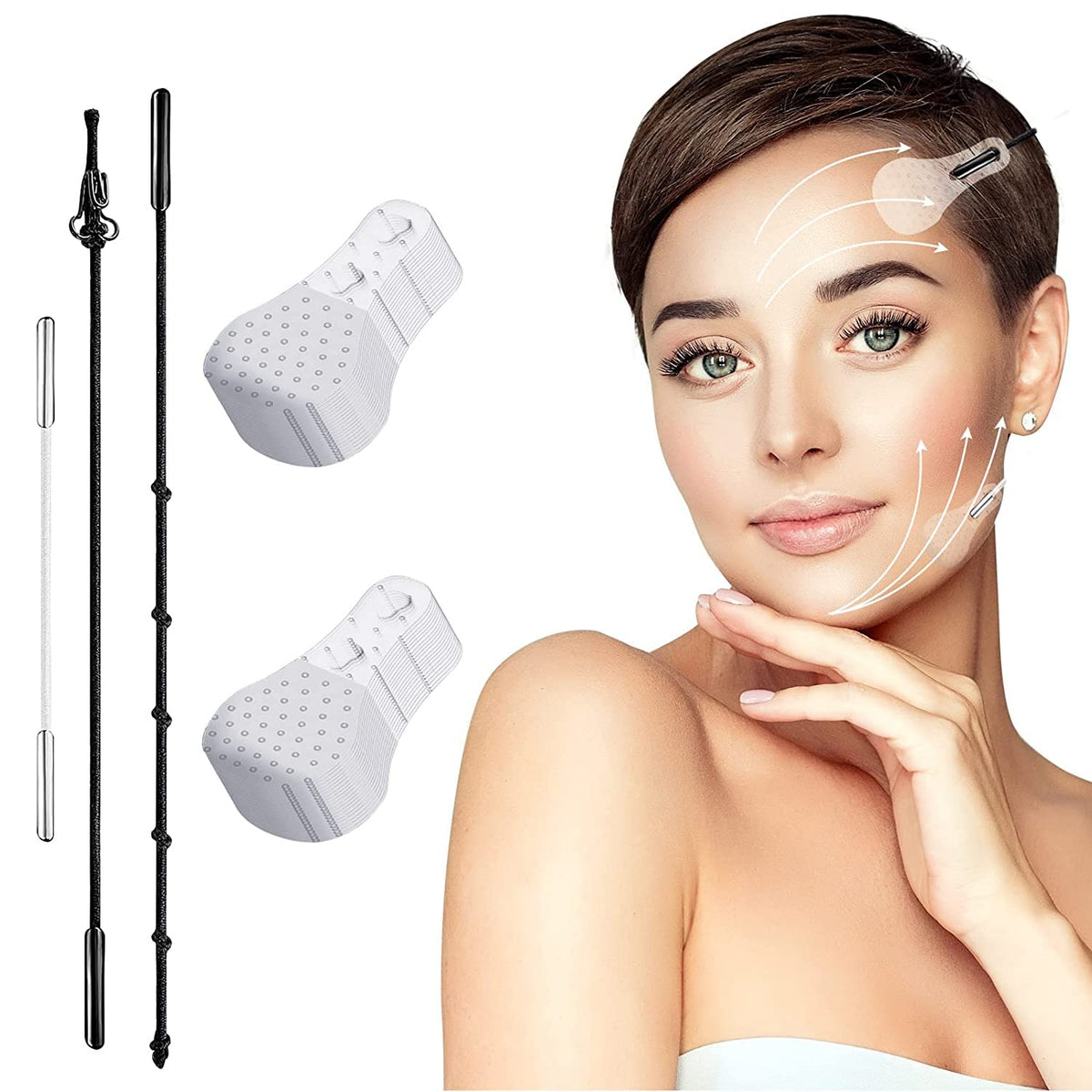 Bandes adhésives de maintien du visage – 80 pièces