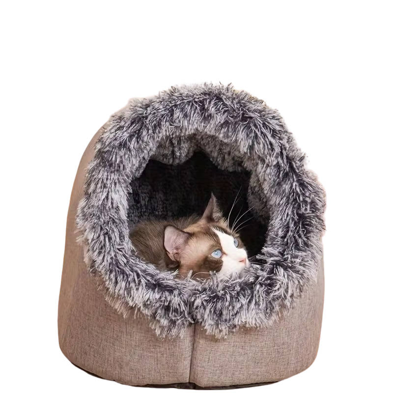 Felineau Lit d'Hiver Moelleux pour Chat | Coussin Chaud et Douillet M et L
