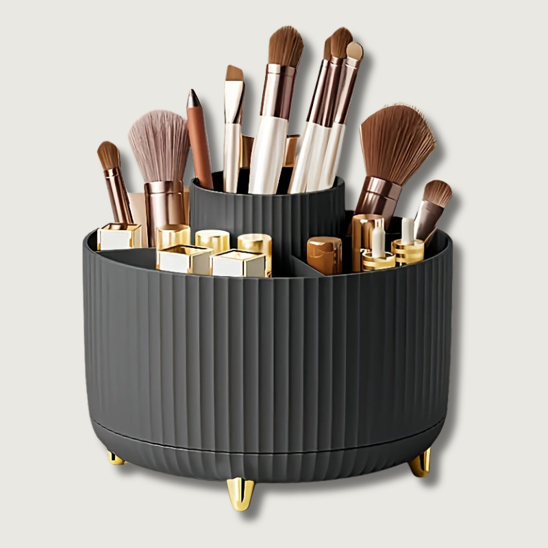 Organisateur de maquillage rotatif à cinq compartiments