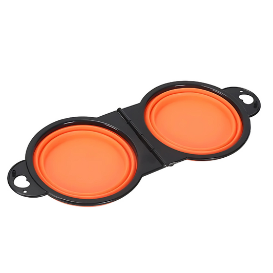 Gamelle Pliable Voyage Chien Chat - Double Bol Silicone - image 1