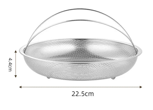 Panier de cuisson vapeur en acier inoxydable avec poignée