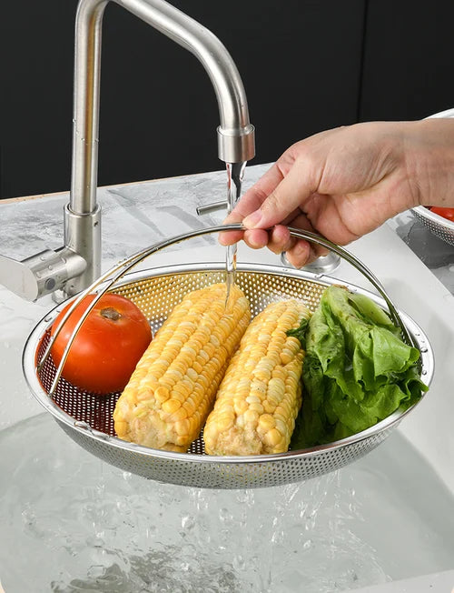 Panier de cuisson vapeur en acier inoxydable avec poignée