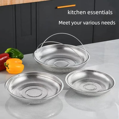 Panier de cuisson vapeur en acier inoxydable avec poignée