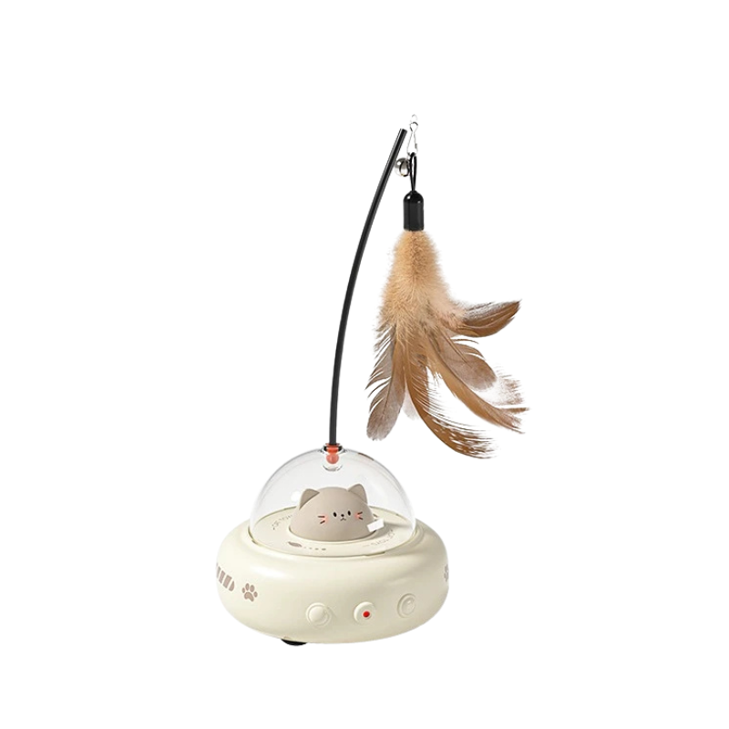 Felineau Jouet Plume & Lumière pour Chat - Stimulation Féline