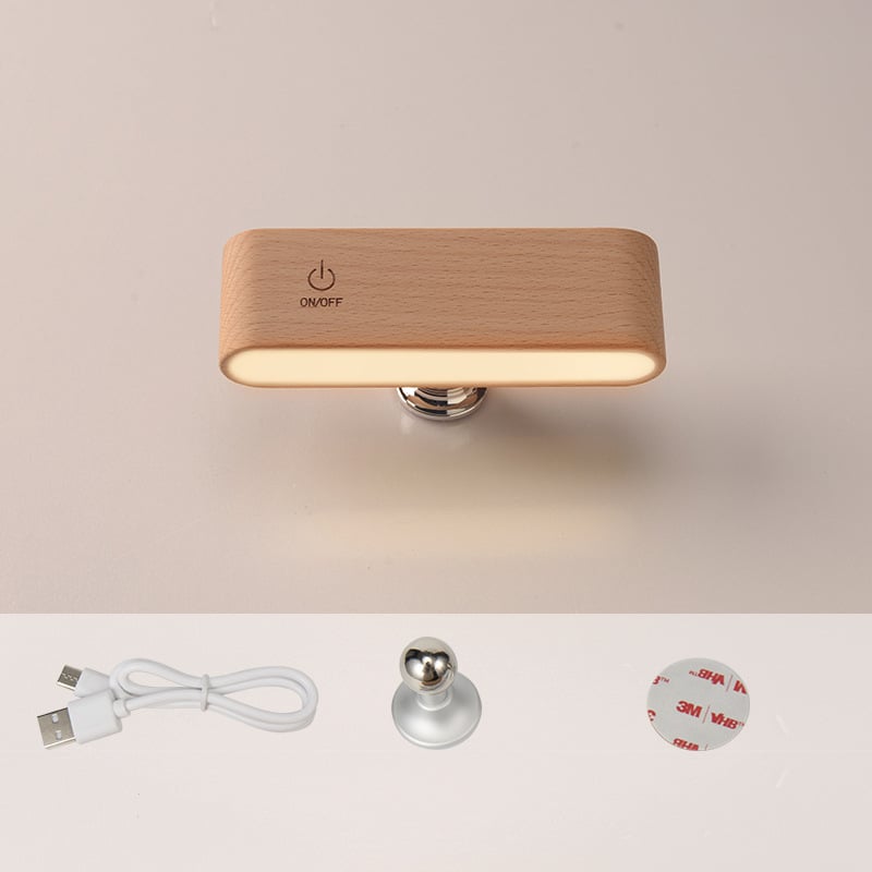 Station de recharge magnétique en bois à rotation 360°