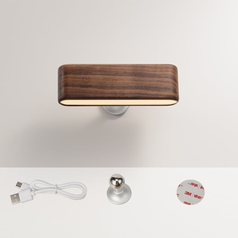 Station de recharge magnétique en bois à rotation 360°