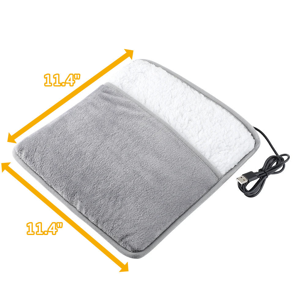 Chauffe-pieds USB en flanelle 40 °C
