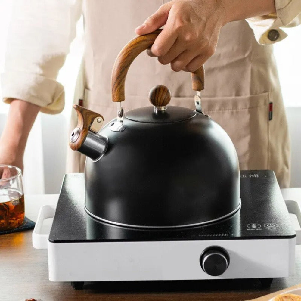 Bouilloire à sifflet en acier inoxydable, 3 litres