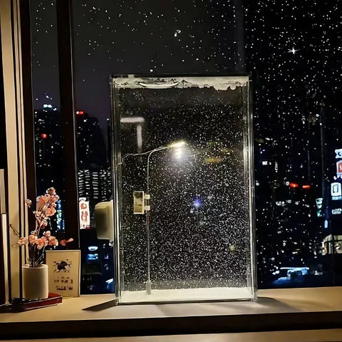 Lampe à effet de neige tombante