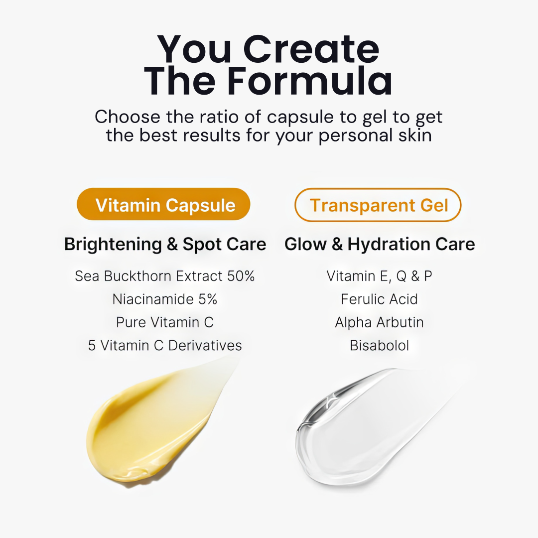 Crème à capsules de vitamine C et base gel – 55 g