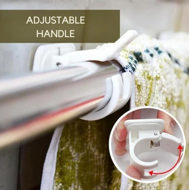 Supports adhésifs réglables pour tringle, charge 8 kg