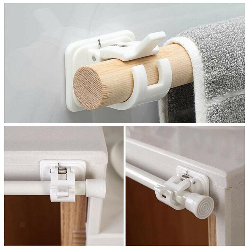 Supports adhésifs réglables pour tringle, charge 8 kg