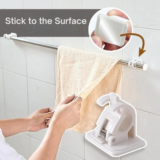 Supports adhésifs réglables pour tringle, charge 8 kg