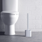 Brosse WC à tête flexible avec support