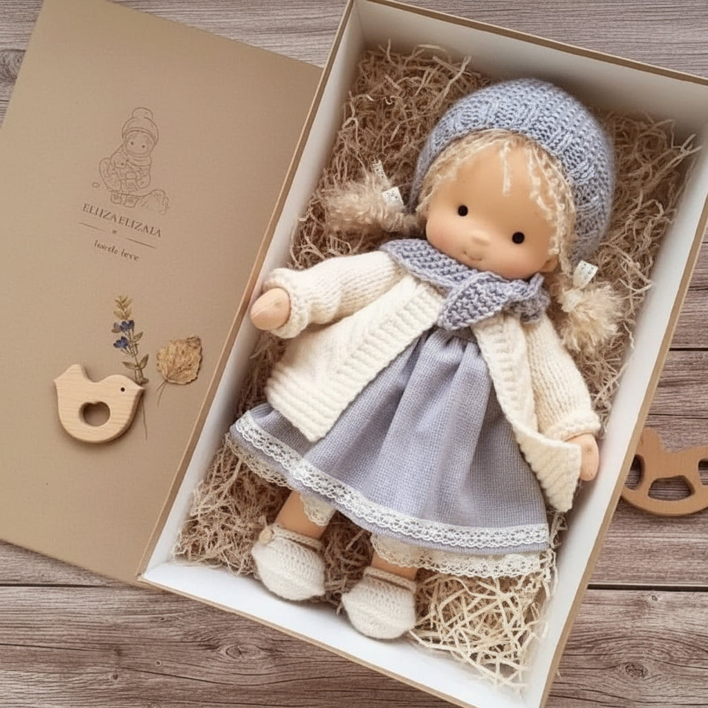 Poupée artisanale en coton style Waldorf – Jouet doux pour jeu imaginatif – image 1