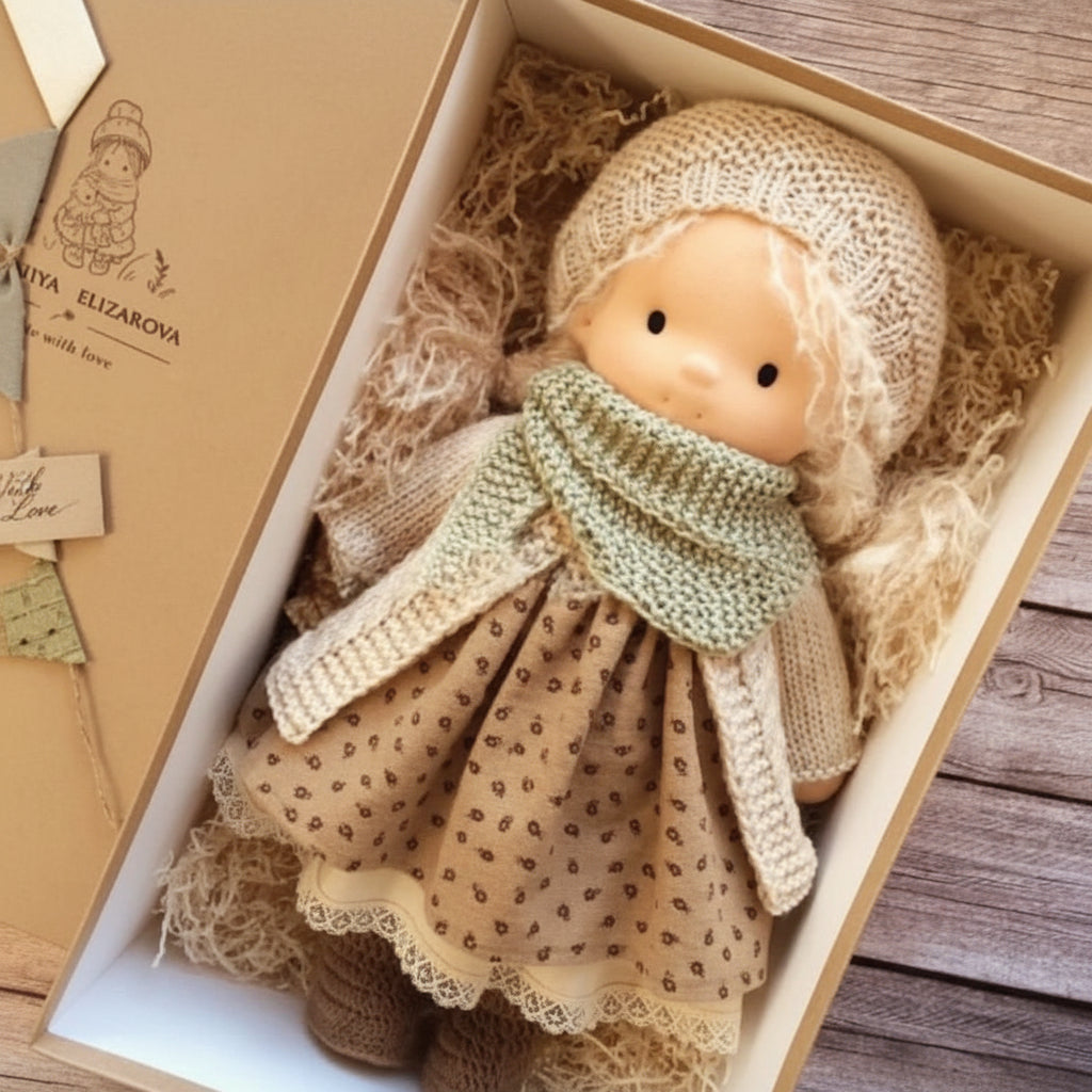 Poupée artisanale en coton style Waldorf – Jouet doux pour jeu imaginatif – image 40