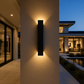 Applique murale LED cylindrique en métal et acrylique