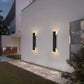Applique murale LED cylindrique en métal et acrylique