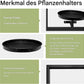 Support mural pour plantes en métal noir, 40 × 30 cm