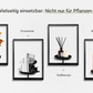 Support mural pour plantes en métal noir, 40 × 30 cm