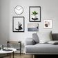 Support mural pour plantes en métal noir, 40 × 30 cm