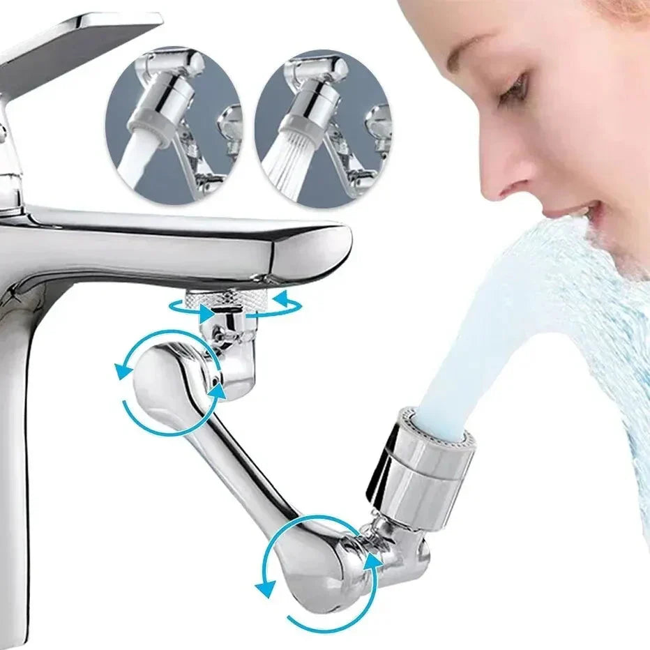 Rallonge de robinet articulée à 1080° avec 2 modes de jet
