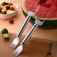 Fourchette coupe-melon 2 en 1 en acier inoxydable