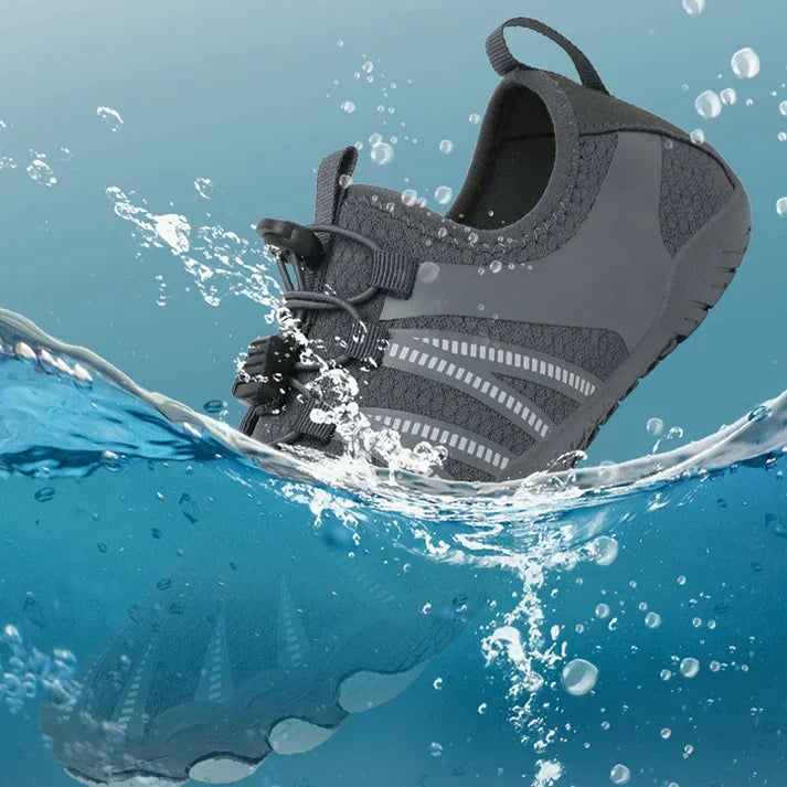 Chaussures aquatiques respirantes à semelle en caoutchouc