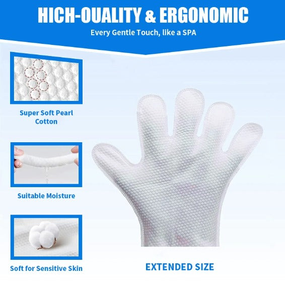 Lot de vingt gants nettoyants pour animaux, 25 × 15 cm