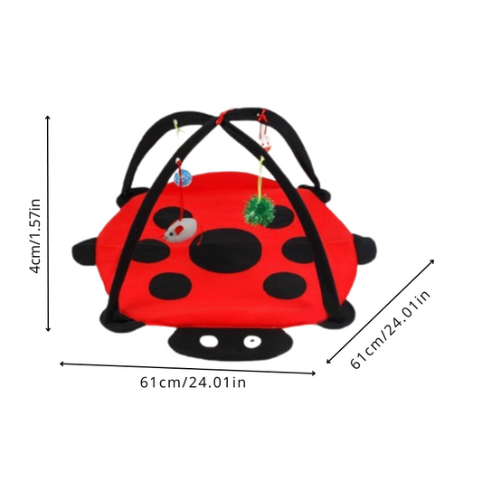 Felineau Lit d'Activité Pliable avec 4 Jouets Suspendus pour Chat