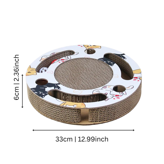 Felineau Circuit de Jeu Griffoir avec Balle pour Chat