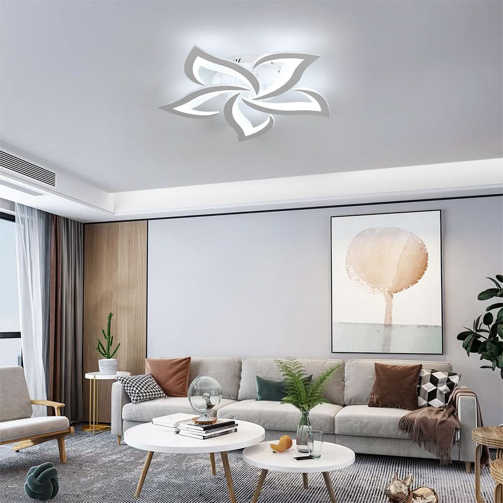 Plafonnier LED floral noir à 3 lumières – image 9