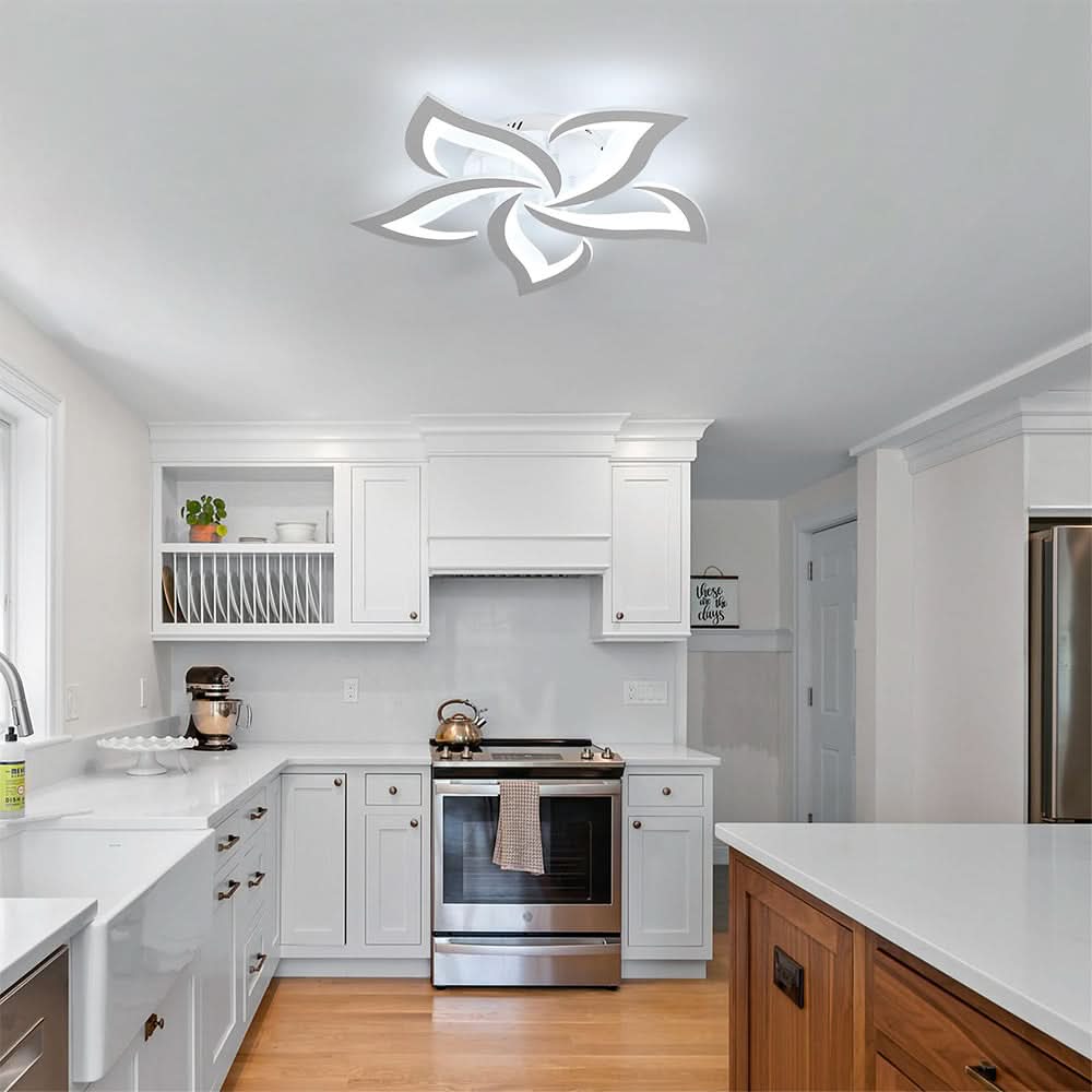 Plafonnier LED floral noir à 3 lumières – image 10