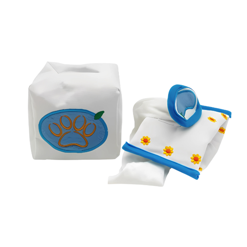 Felineau Boîte Mouchoirs Tapis Renifleur - Jeu Fouille Peluche Gigogne