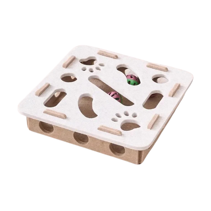 Felineau Boîte de Jeu Interactive en Feutre pour Chat - 2 Formes