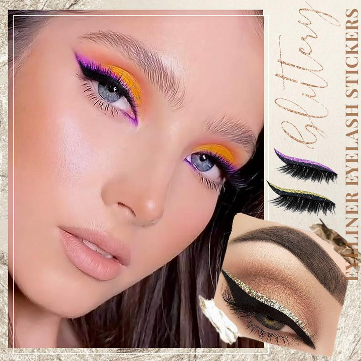 Autocollants pailletés pour maquillage des yeux – 8 paires