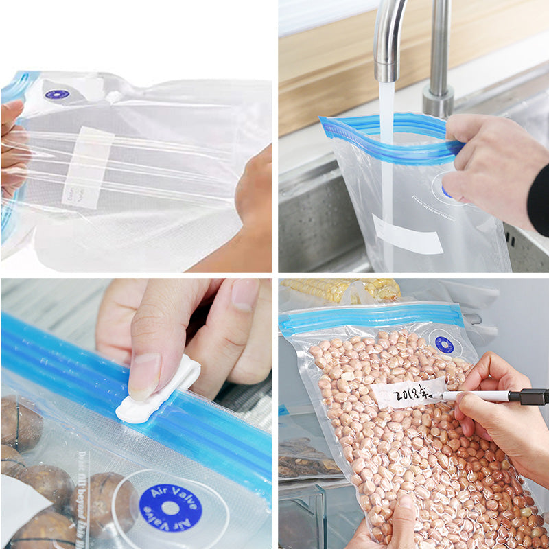 Sacs sous vide réutilisables avec pompe manuelle – lot de 15