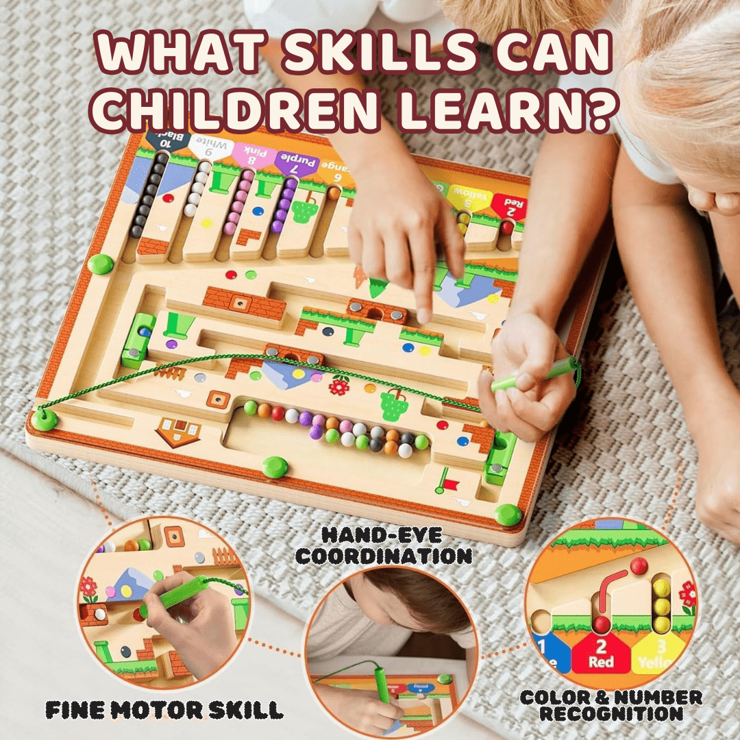 Labyrinthe d’activités pour enfants en bois et acrylique