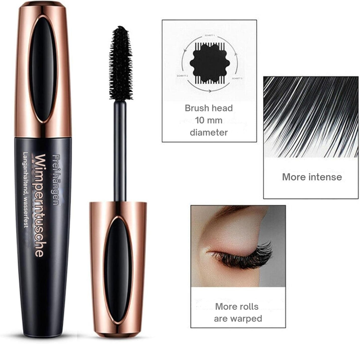 Mascara à fibres pour longueur et volume