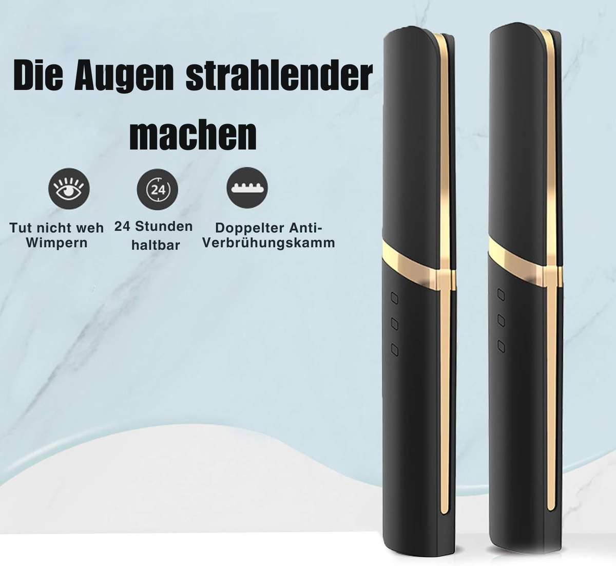 Recourbe-cils chauffant rechargeable USB avec affichage LED