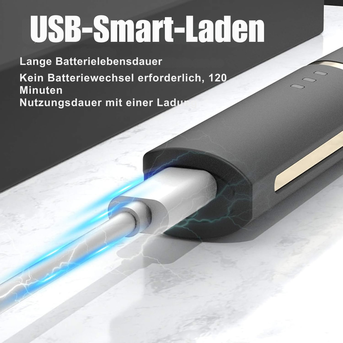 Recourbe-cils chauffant rechargeable USB avec affichage LED