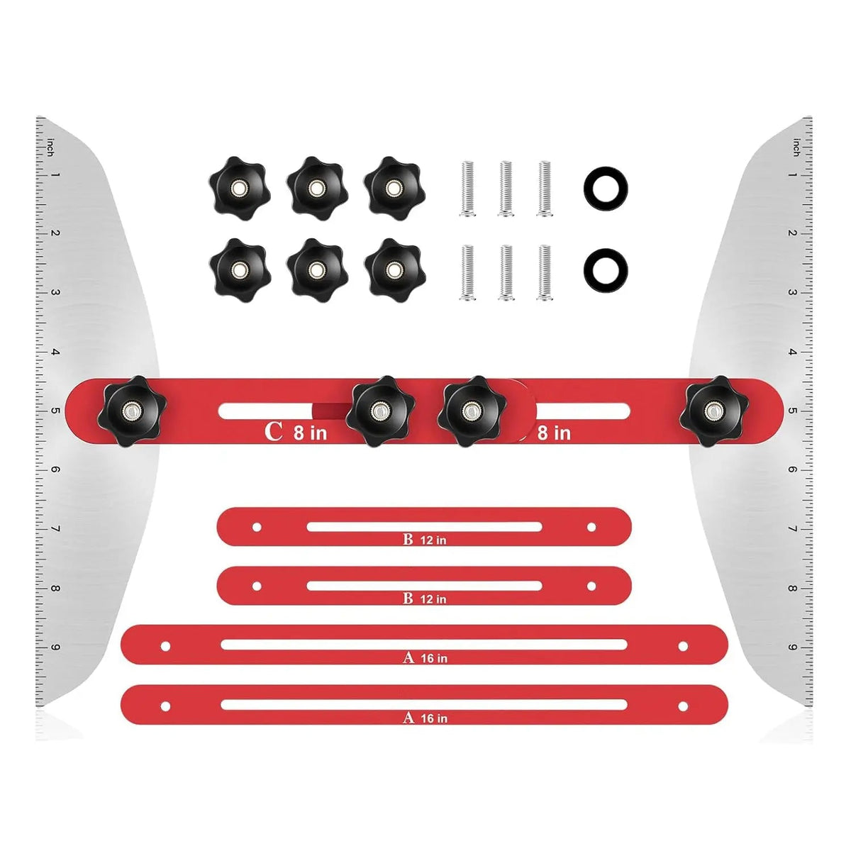 Gabarit de mesure articulé en aluminium jusqu’à 120 mm