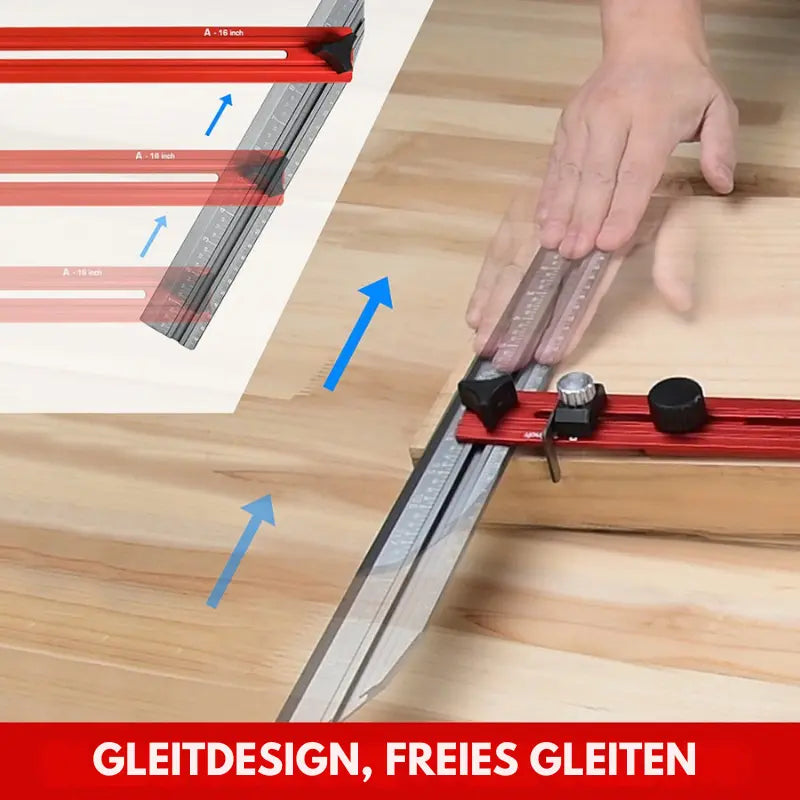 Gabarit de mesure articulé en aluminium jusqu’à 120 mm