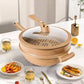 Wok antiadhésif avec panier de cuisson vapeur