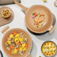 Wok antiadhésif avec panier de cuisson vapeur