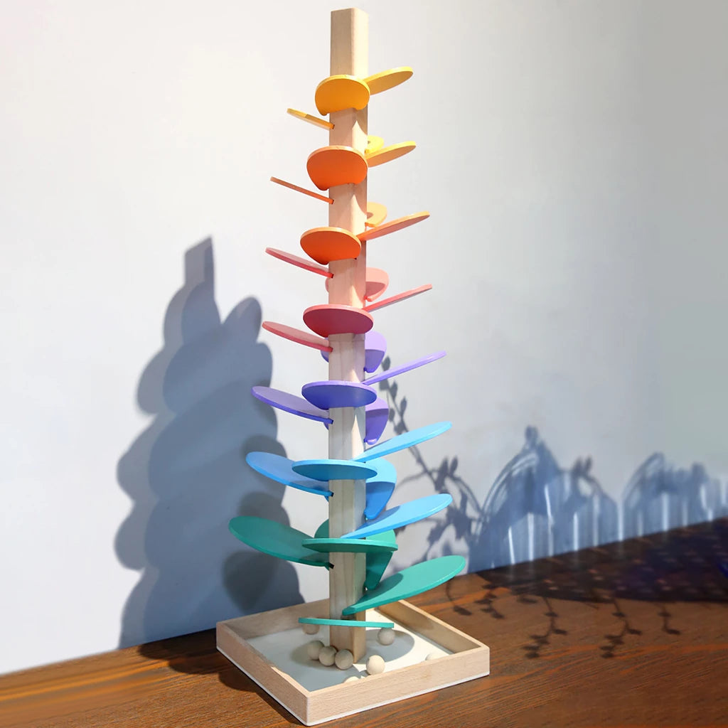 Arbre sonore en bois pour billes