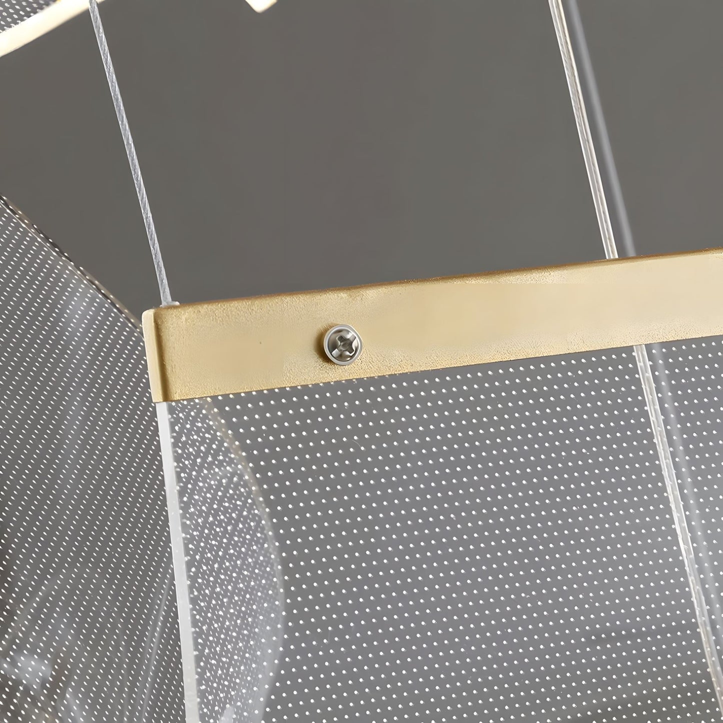Lustre LED doré à 6 lumières avec base ronde – image 23