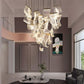 Lustre LED doré à 6 lumières avec base ronde – image 24