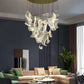 Lustre LED doré à 6 lumières avec base ronde – image 25